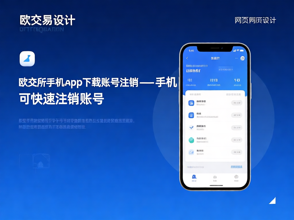 欧交易所App界面展示，支持快速交易与账号管理